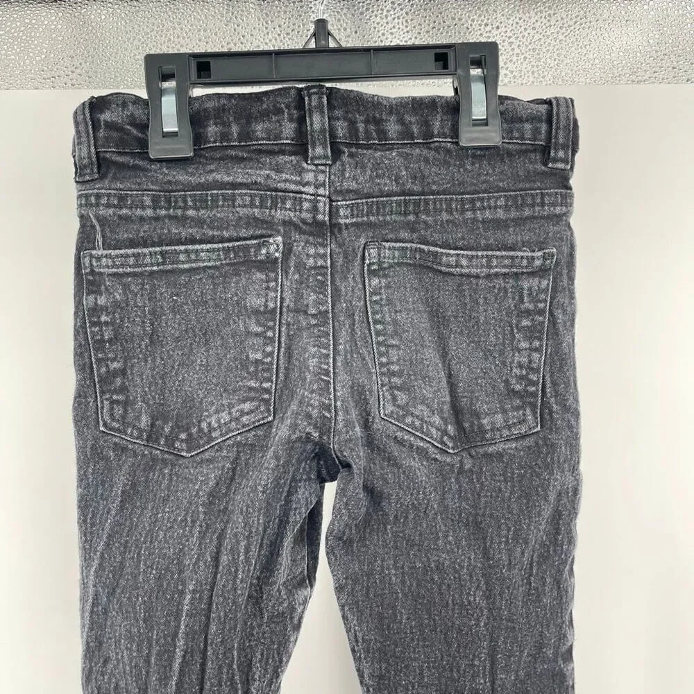 Quad Seven Boys Moto Jeans Size 6 Distressed Biker Faded Black Streetwear Denim